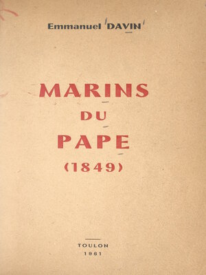 cover image of Marins du Pape (1849)